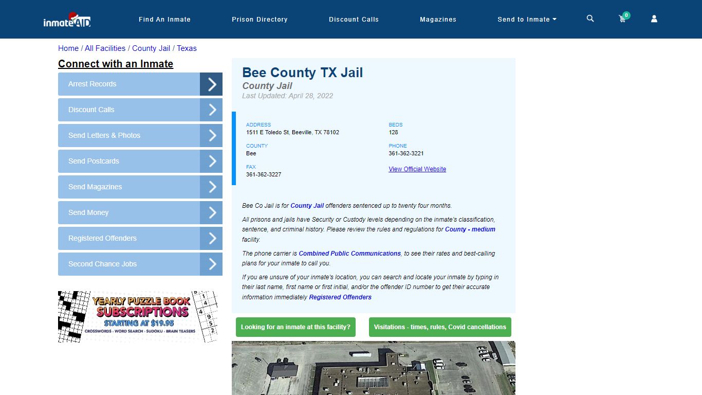 Bee County TX Jail - Inmate Locator - Beeville, TX